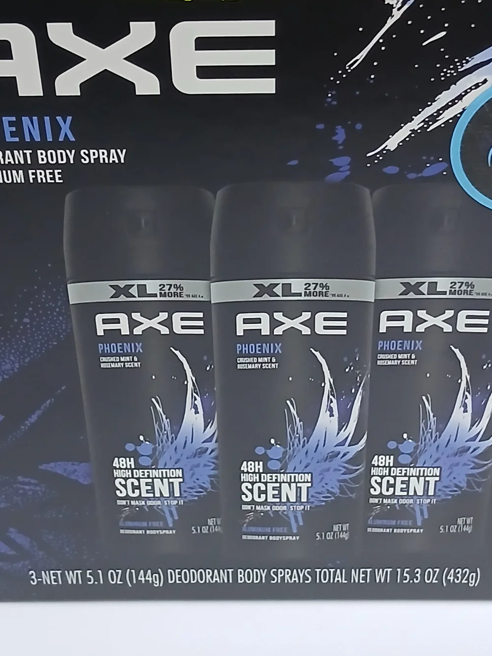 AXE Phoenix Deodorant Body Spray - Black/Blue (3 Pack)
